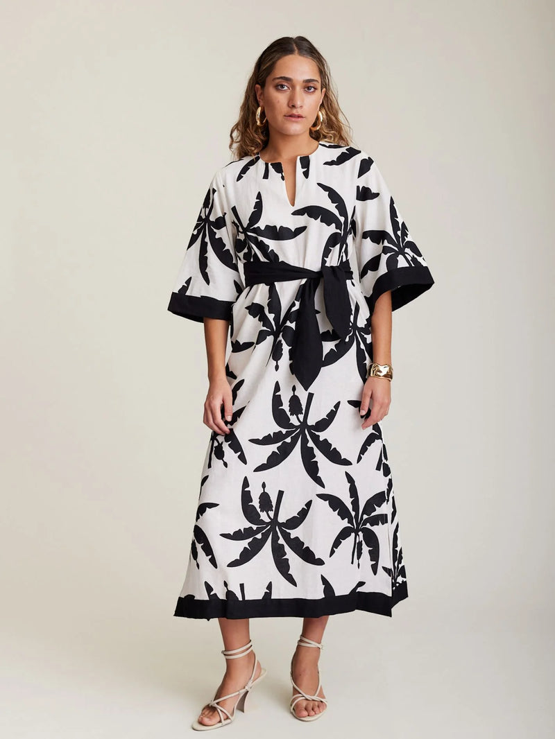 State Of Embrace Kaftan Dress - Tropicale Onyx