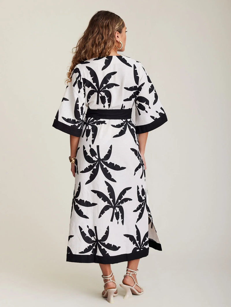 State Of Embrace Kaftan Dress - Tropicale Onyx