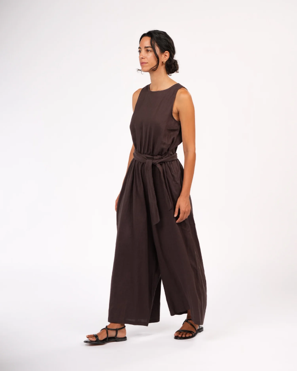 Montaigne - Alba - French Linen Tie-Waist Jumpsuit - Various Colours