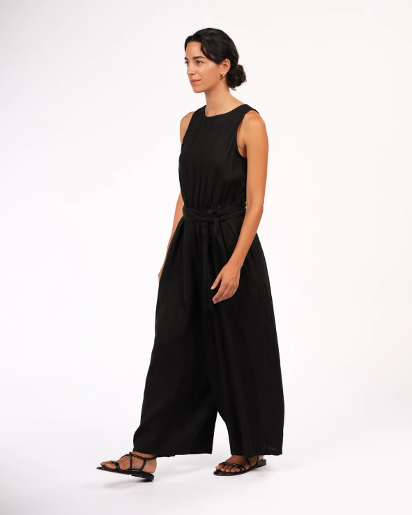 Montaigne - Alba - French Linen Tie-Waist Jumpsuit - Various Colours