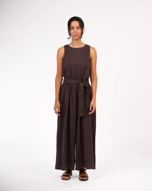 Montaigne - Alba - French Linen Tie-Waist Jumpsuit - Various Colours