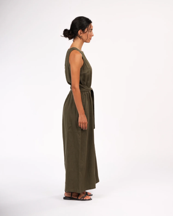 Montaigne - Alba - French Linen Tie-Waist Jumpsuit - Various Colours