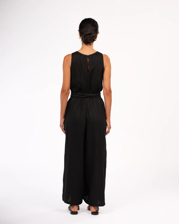 Montaigne - Alba - French Linen Tie-Waist Jumpsuit - Various Colours
