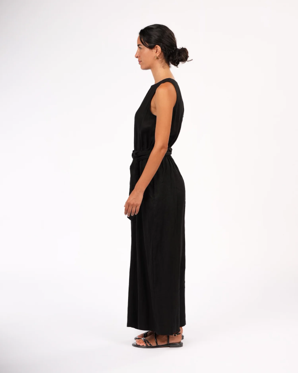 Montaigne - Alba - French Linen Tie-Waist Jumpsuit - Various Colours