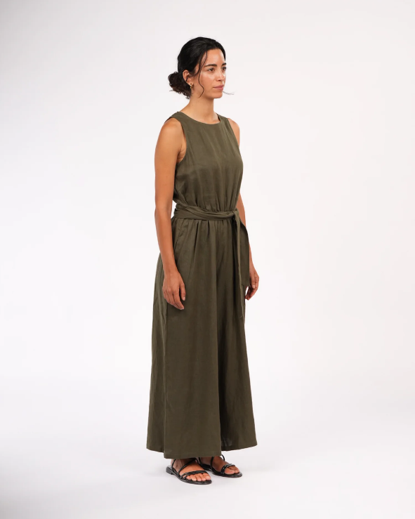 Montaigne - Alba - French Linen Tie-Waist Jumpsuit - Various Colours