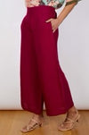 Linen Viscose Pant - Fuchsia  - LAST - Size M/L