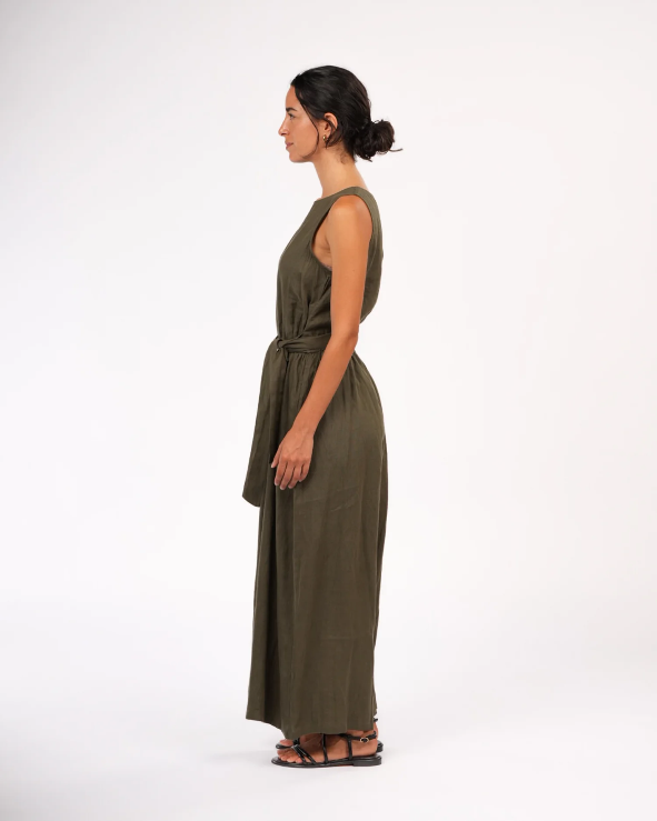Montaigne - Alba - French Linen Tie-Waist Jumpsuit - Various Colours