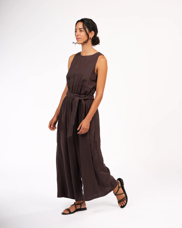 Montaigne - Alba - French Linen Tie-Waist Jumpsuit - Various Colours