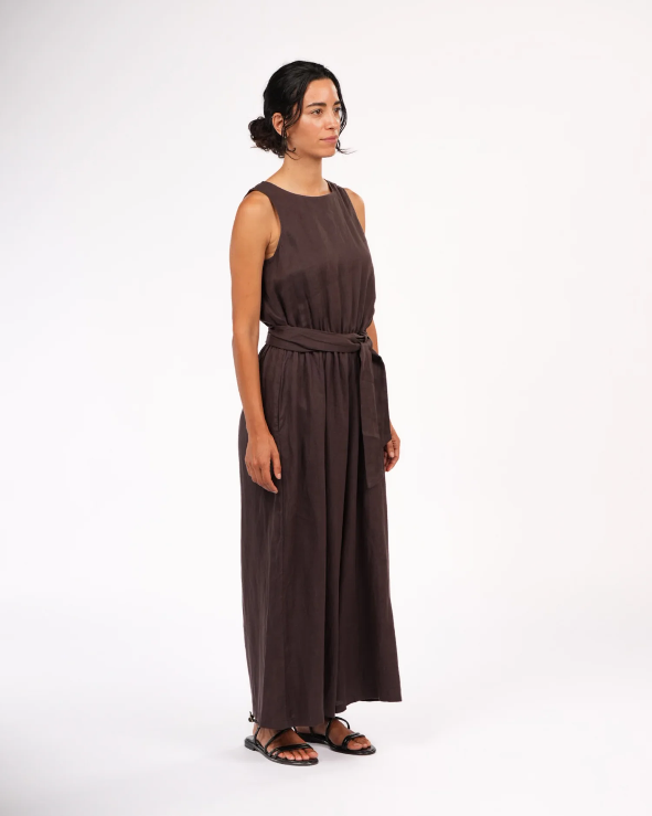 Montaigne - Alba - French Linen Tie-Waist Jumpsuit - Various Colours