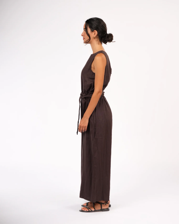 Montaigne - Alba - French Linen Tie-Waist Jumpsuit - Various Colours