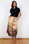 Cotton Midi Skirt - Multi