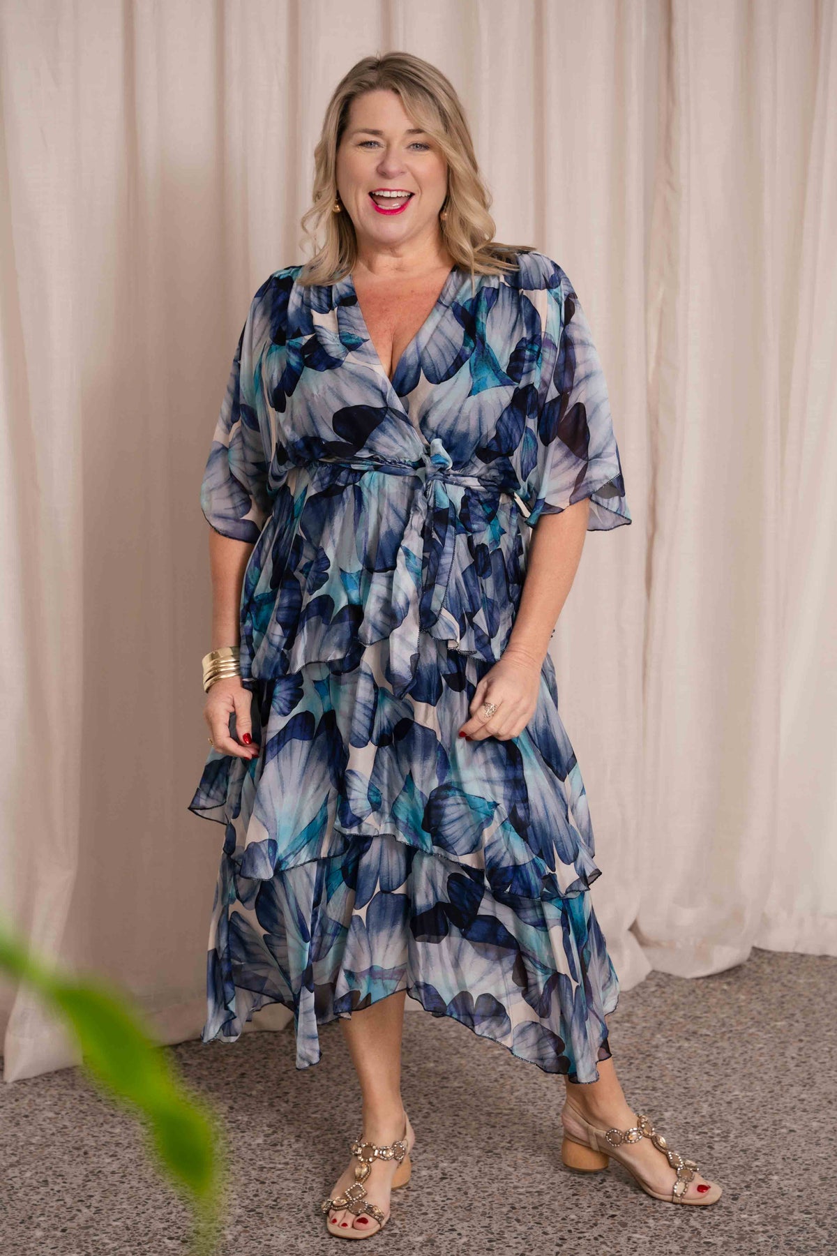 Donna Donna - Lydia Silk Dress - Navy