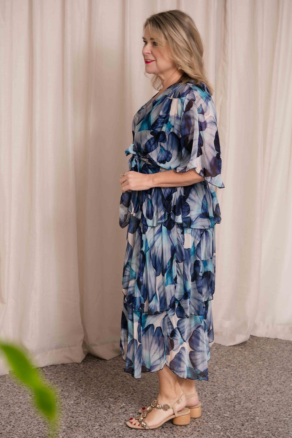 Donna Donna - Lydia Silk Dress - Navy