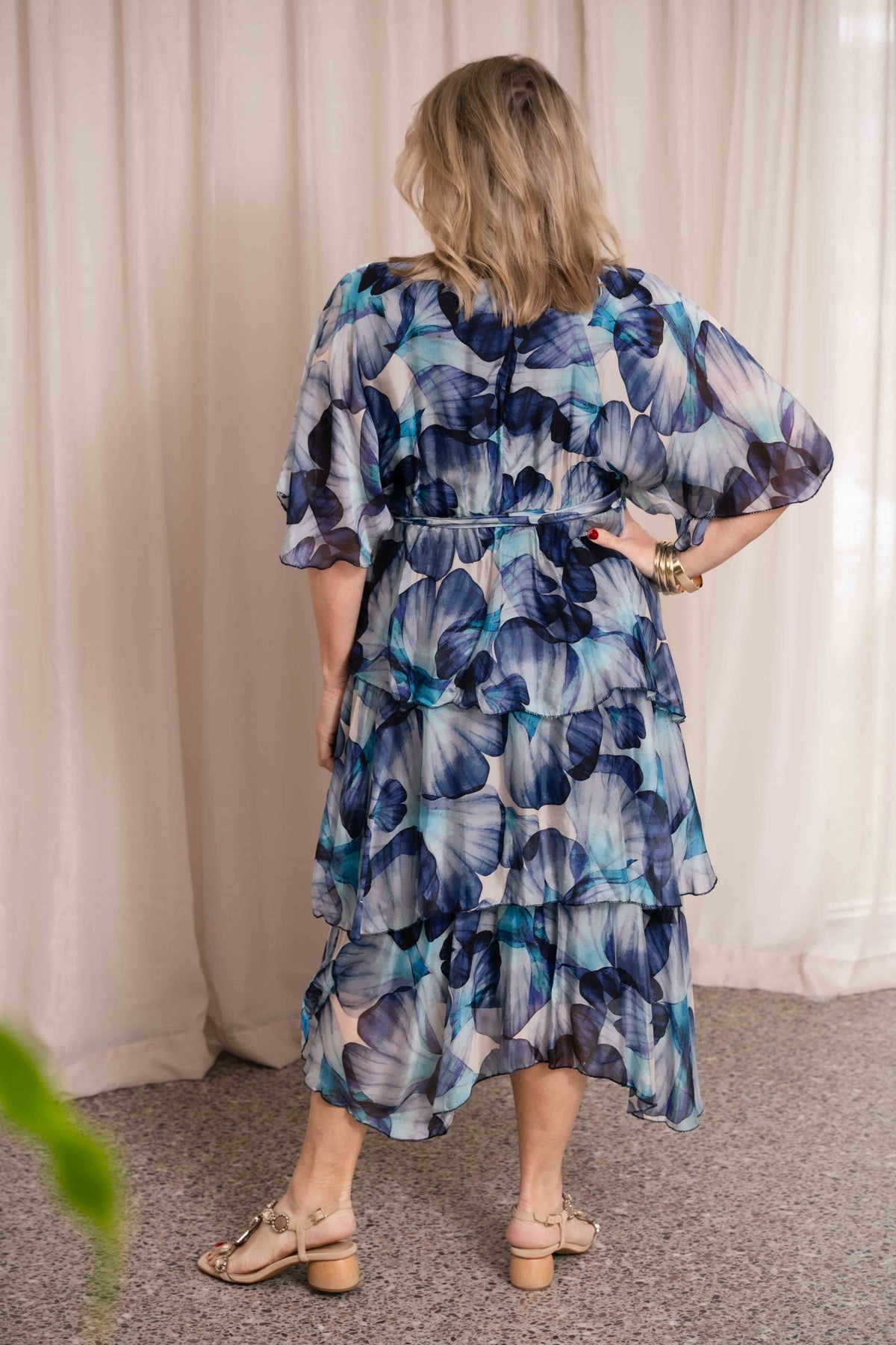 Donna Donna - Lydia Silk Dress - Navy