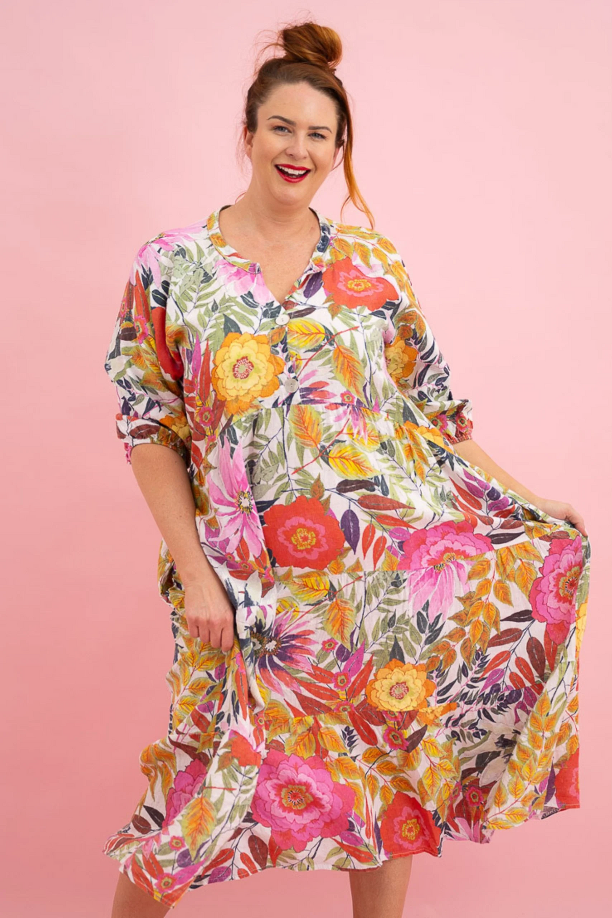 Doona Donna - Summertime Tiered Linen Dress - Various Colours