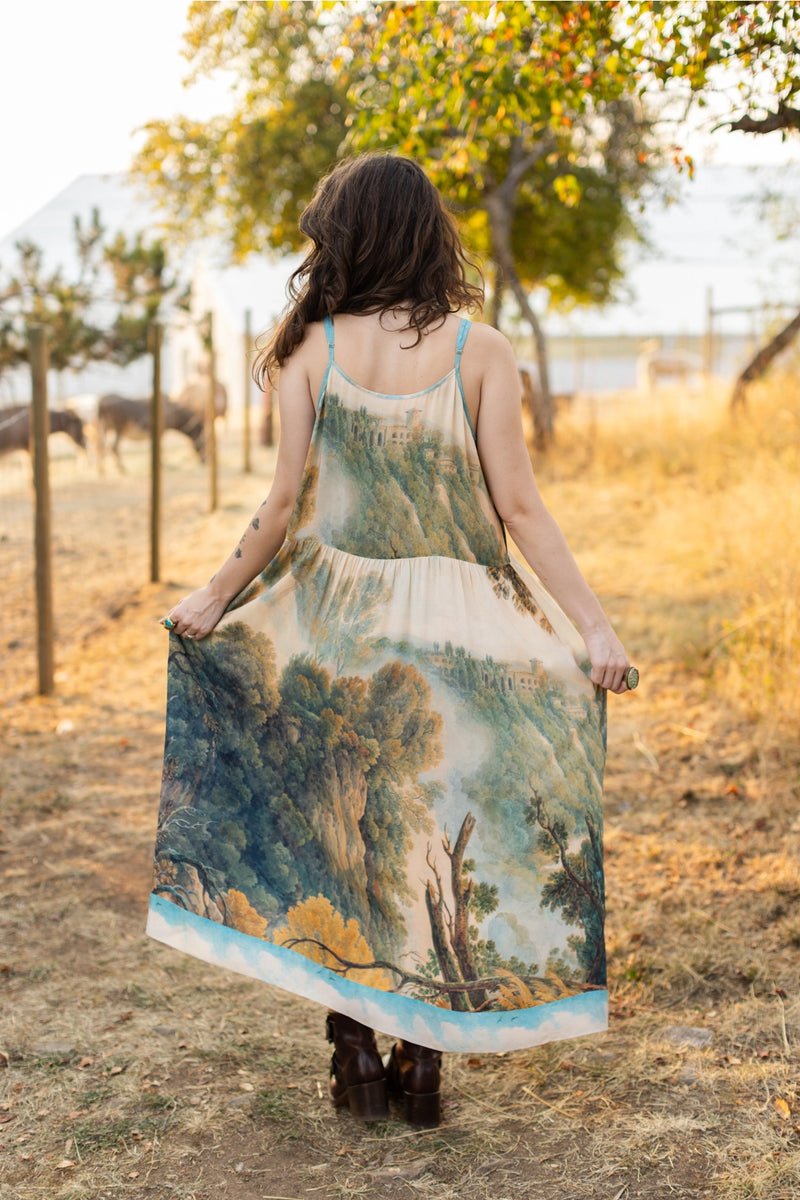 ‘Awakening’ Bohéme Landscape Bamboo Slip Dress