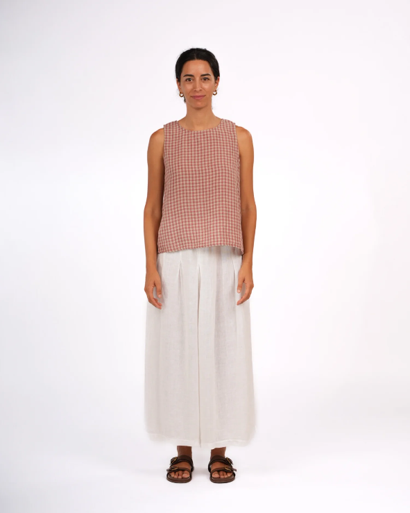 Montaigne ‘Ava’ Linen Gingham Cami Top - Various Colours