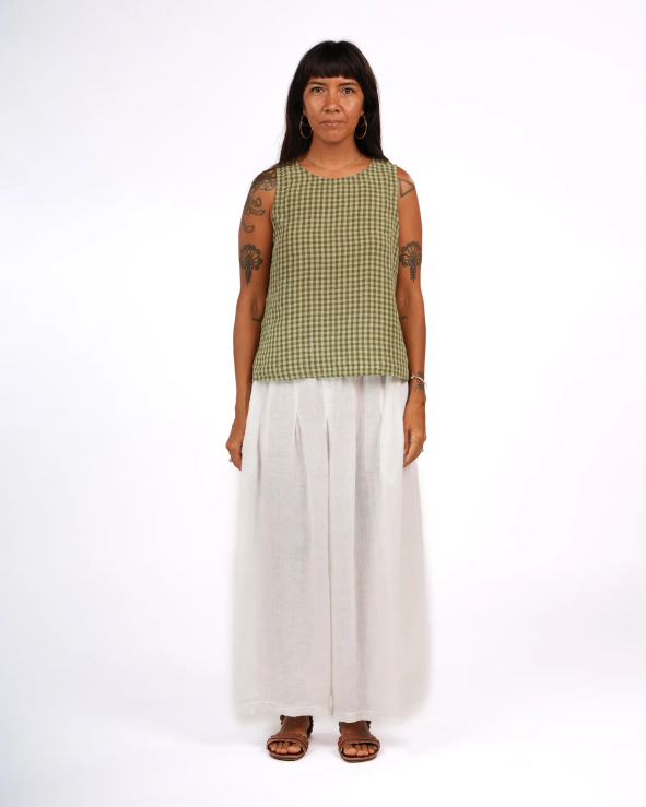 Montaigne ‘Ava’ Linen Gingham Cami Top - Various Colours
