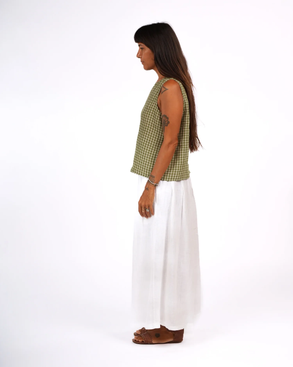 Montaigne ‘Ava’ Linen Gingham Cami Top - Various Colours