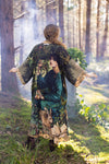 ‘Bella Notte’ Bamboo Kimono Duster Robe with Rabbit and Moon