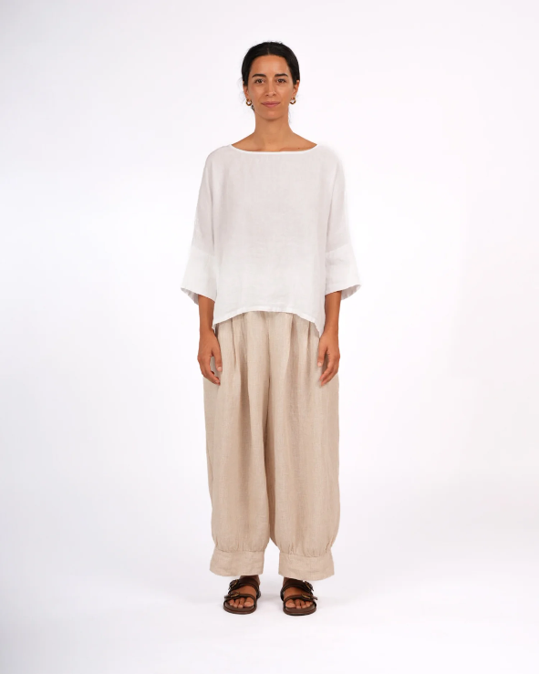 Montaigne -  Desi Pants in Fine Houndstooth French Linen - Various Colours