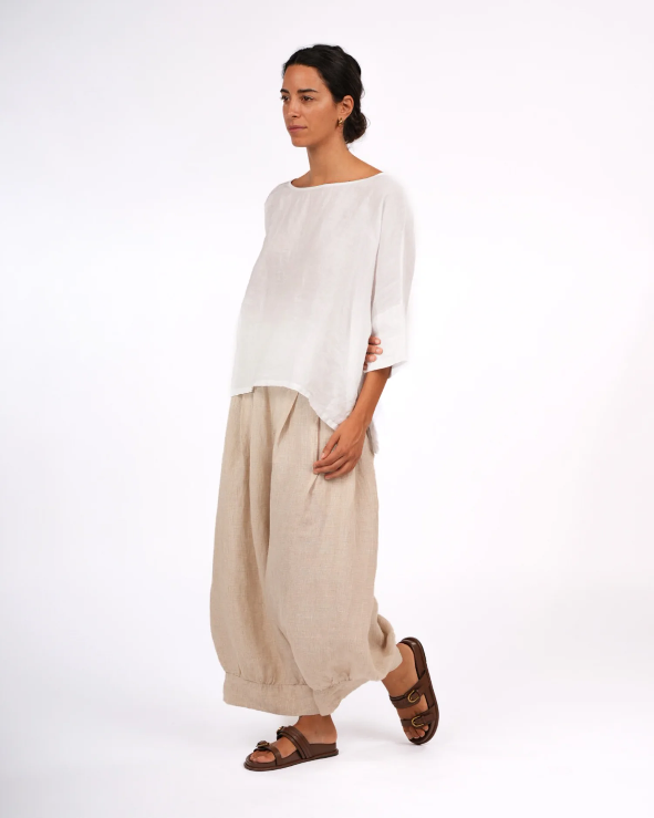 Montaigne -  Desi Pants in Fine Houndstooth French Linen - Various Colours