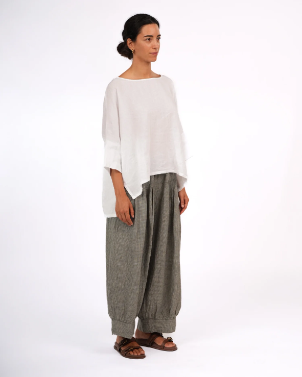 Montaigne -  Desi Pants in Fine Houndstooth French Linen - Various Colours