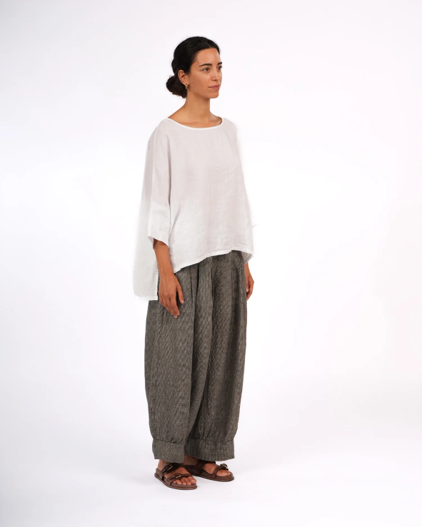 Montaigne -  Desi Pants in Fine Houndstooth French Linen - Various Colours