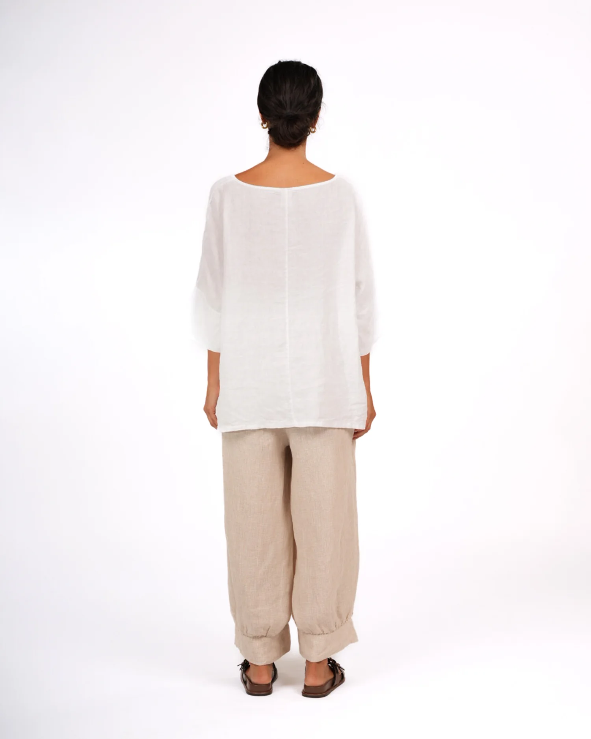 Montaigne -  Desi Pants in Fine Houndstooth French Linen - Various Colours