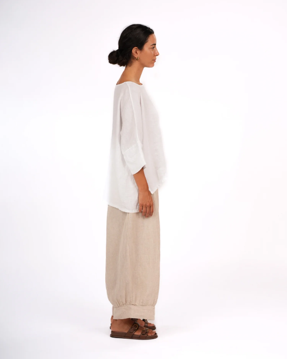 Montaigne -  Desi Pants in Fine Houndstooth French Linen - Various Colours