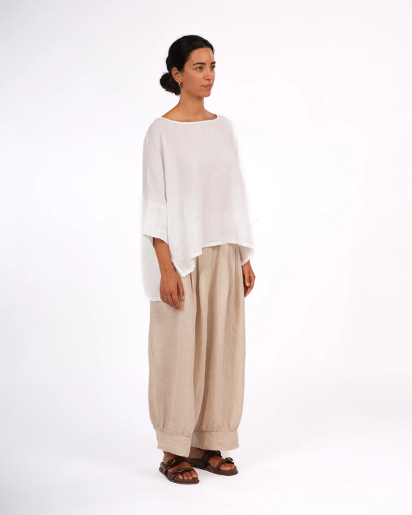 Montaigne -  Desi Pants in Fine Houndstooth French Linen - Various Colours