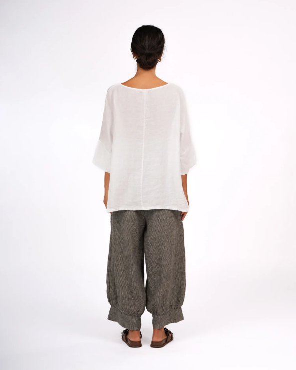 Montaigne -  Desi Pants in Fine Houndstooth French Linen - Various Colours