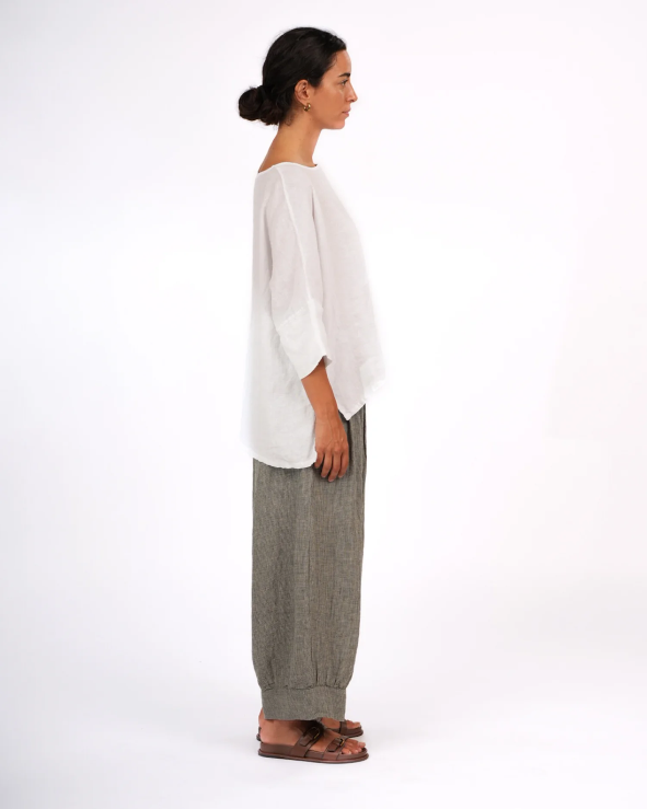 Montaigne -  Desi Pants in Fine Houndstooth French Linen - Various Colours