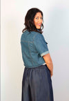 Denim Cropped Shirt/Jacket – Denim Blue