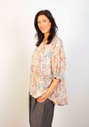 Swiss Cotton Round Neck Short Sleeve Top - Multi