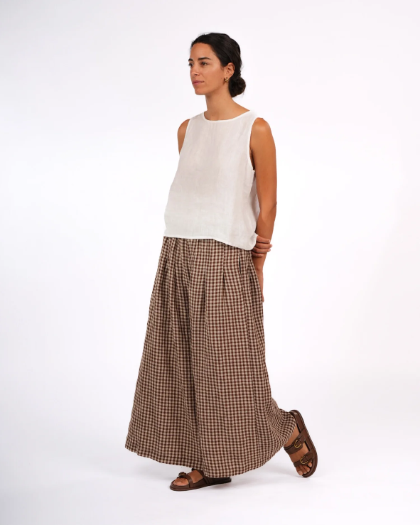 Montaigne - French Linen Gingham Check Culottes - Various Colours