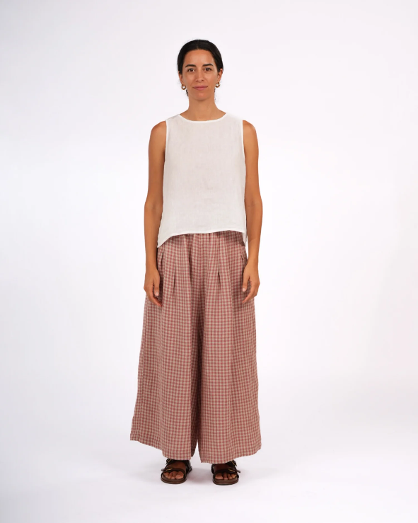 Montaigne - French Linen Gingham Check Culottes - Various Colours