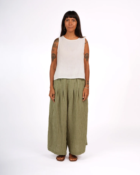 Montaigne - French Linen Gingham Check Culottes - Various Colours