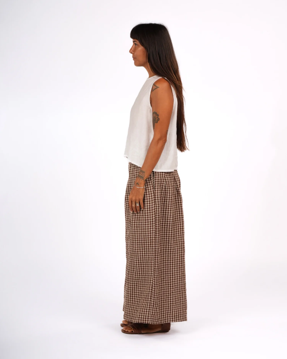 Montaigne - French Linen Gingham Check Culottes - Various Colours