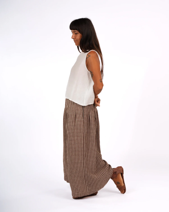 Montaigne - French Linen Gingham Check Culottes - Various Colours