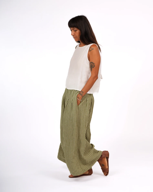 Montaigne - French Linen Gingham Check Culottes - Various Colours