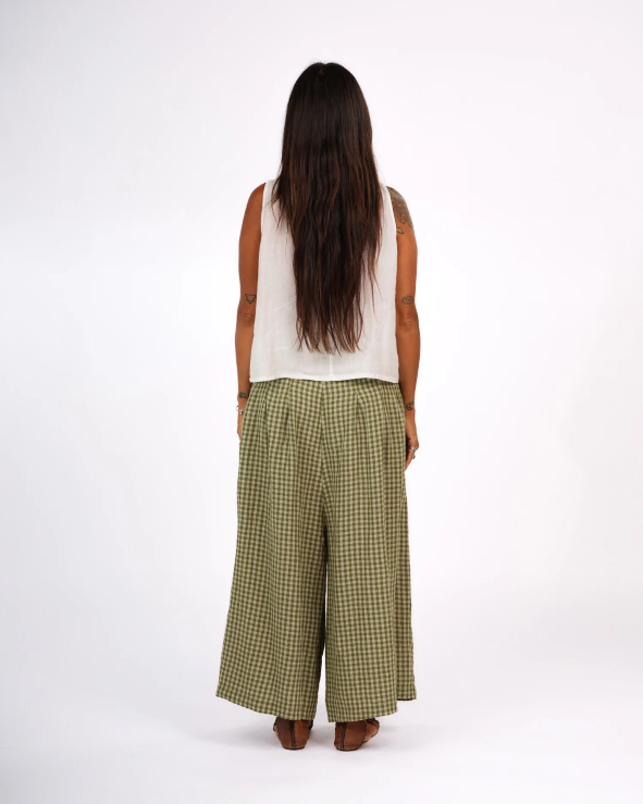 Montaigne - French Linen Gingham Check Culottes - Various Colours