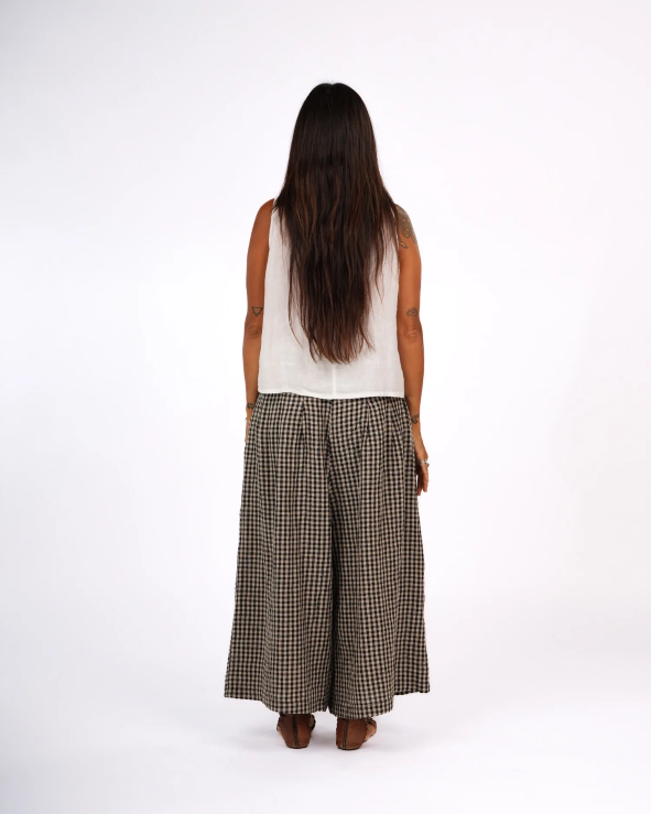 Montaigne - French Linen Gingham Check Culottes - Various Colours