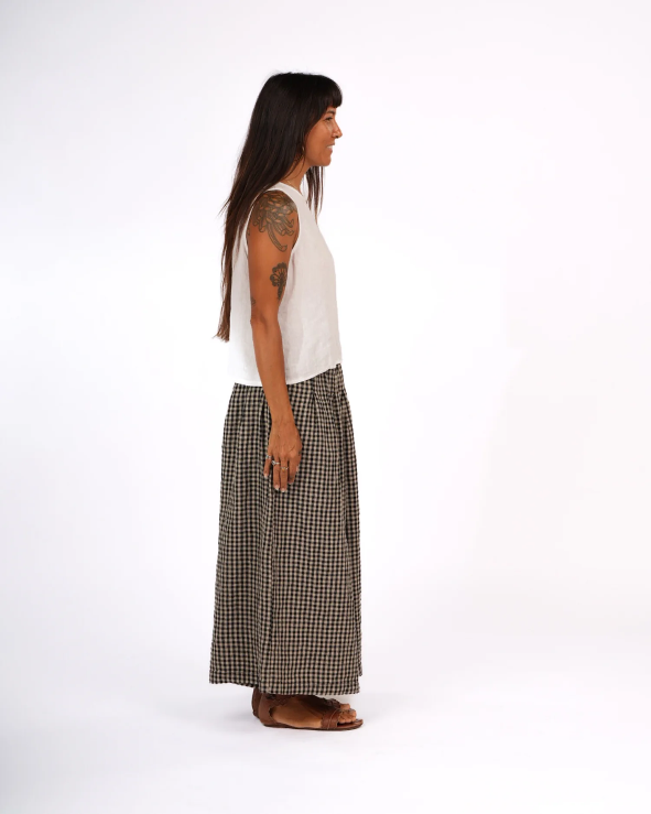 Montaigne - French Linen Gingham Check Culottes - Various Colours