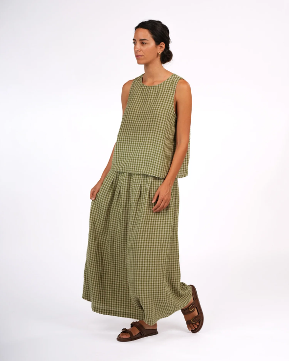 Montaigne - French Linen Gingham Check Culottes - Various Colours