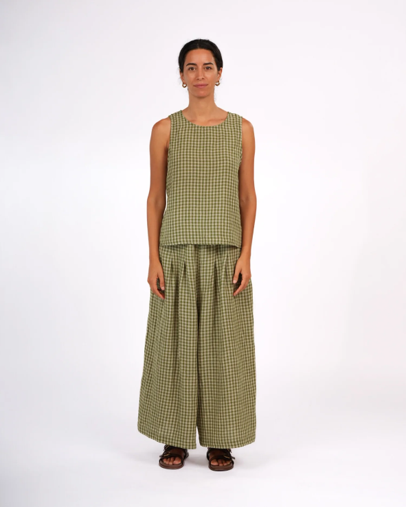 Montaigne - French Linen Gingham Check Culottes - Various Colours