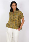 Swiss Cotton Short Sleeve Top - Khaki