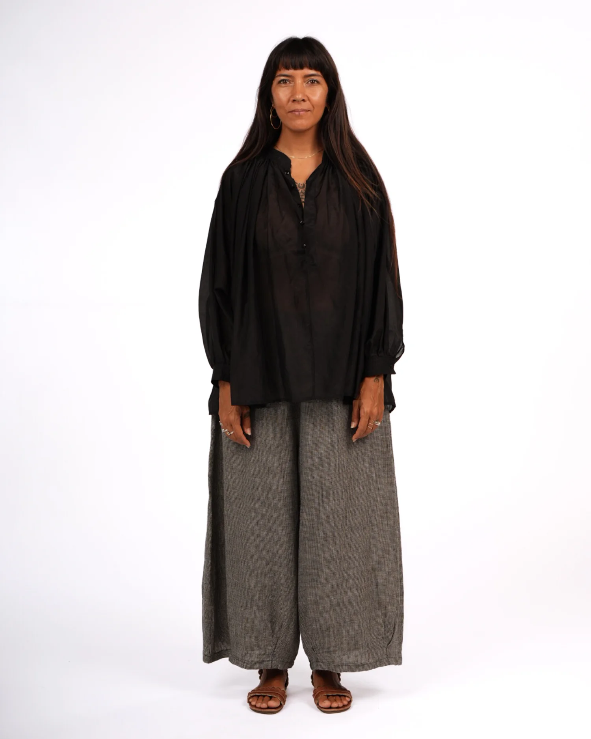 Montaigne - Palma - Cotton Silk Long Sleeve Blouse - Various Colours