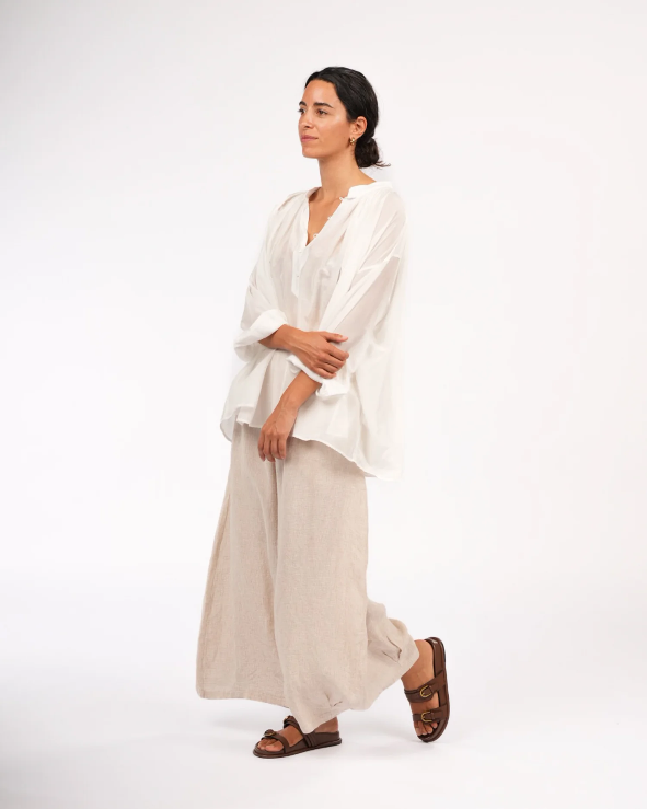 Montaigne - Palma - Cotton Silk Long Sleeve Blouse - Various Colours