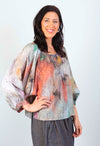 Cotton Viscose 3/4 Sleeve Top  - Multi